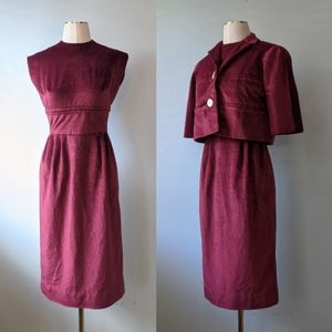 OOAK 50s 60s custom sewn vintage dress jacket set